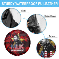 MLK Day Spare Tire Cover Martin Luther King Jr Tribute American Flag Lettering - Wonder Print Shop