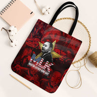 MLK Day Tote Bag Martin Luther King Jr Tribute American Flag Lettering - Wonder Print Shop