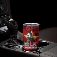 MLK Day Tumbler Cup Martin Luther King Jr Tribute American Flag Lettering - Wonder Print Shop