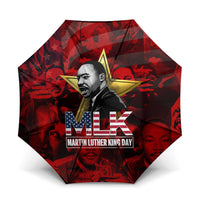 MLK Day Umbrella Martin Luther King Jr Tribute American Flag Lettering - Wonder Print Shop