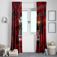 MLK Day Window Curtain Martin Luther King Jr Tribute American Flag Lettering - Wonder Print Shop