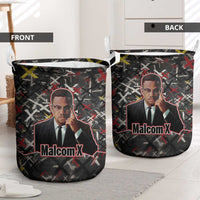 Malcolm X Laundry Basket Street Art Style Portrait Quote The Future Belongs to Those Who Prepare Civil Rights Tribute - Wonder Print Shop