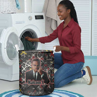 Malcolm X Laundry Basket Street Art Style Portrait Quote The Future Belongs to Those Who Prepare Civil Rights Tribute - Wonder Print Shop