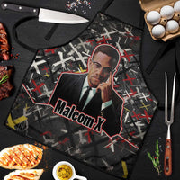 Malcolm X Apron Street Art Style Portrait Quote The Future Belongs to Those Who Prepare Civil Rights Tribute - Wonder Print Shop