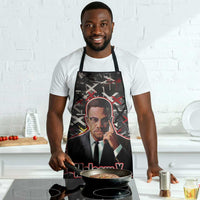 Malcolm X Apron Street Art Style Portrait Quote The Future Belongs to Those Who Prepare Civil Rights Tribute - Wonder Print Shop