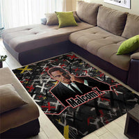 Malcolm X Area Rug Street Art Style Portrait Quote The Future Belongs to Those Who Prepare Civil Rights Tribute - Wonder Print Shop