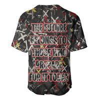Malcolm X Baseball Jersey Street Art Style Portrait Quote The Future Belongs to Those Who Prepare Civil Rights Tribute TS04
