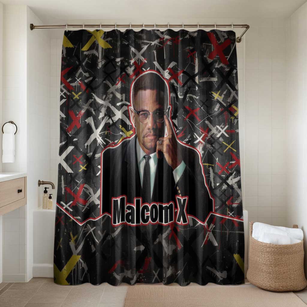 Malcolm X Bathroom Set Street Art Style Portrait Quote The Future Belongs to Those Who Prepare Civil Rights Tribute - Wonder Print Shop