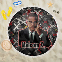 Malcolm X Beach Blanket Street Art Style Portrait Quote The Future Belongs to Those Who Prepare Civil Rights Tribute - Wonder Print Shop
