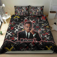 Malcolm X Bedding Set Street Art Style Portrait Quote The Future Belongs to Those Who Prepare Civil Rights Tribute - Wonder Print Shop