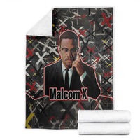 Malcolm X Blanket Street Art Style Portrait Quote The Future Belongs to Those Who Prepare Civil Rights Tribute - Wonder Print Shop