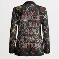 Malcolm X Blazer Street Art Style Portrait Quote The Future Belongs to Those Who Prepare Civil Rights Tribute - Wonder Print Shop