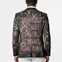 Malcolm X Blazer Street Art Style Portrait Quote The Future Belongs to Those Who Prepare Civil Rights Tribute - Wonder Print Shop