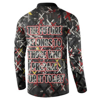 Malcolm X Button Sweatshirt Street Art Style Portrait Quote The Future Belongs to Those Who Prepare Civil Rights Tribute