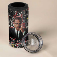 Malcolm X 4 in 1 Can Cooler Tumbler Street Art Style Portrait Quote The Future Belongs to Those Who Prepare Civil Rights Tribute - Wonder Print Shop