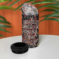 Malcolm X 4 in 1 Can Cooler Tumbler Street Art Style Portrait Quote The Future Belongs to Those Who Prepare Civil Rights Tribute - Wonder Print Shop