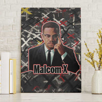 Malcolm X Canvas Wall Art Street Art Style Portrait Quote The Future Belongs to Those Who Prepare Civil Rights Tribute - Wonder Print Shop