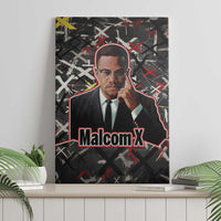 Malcolm X Canvas Wall Art Street Art Style Portrait Quote The Future Belongs to Those Who Prepare Civil Rights Tribute - Wonder Print Shop