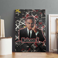 Malcolm X Canvas Wall Art Street Art Style Portrait Quote The Future Belongs to Those Who Prepare Civil Rights Tribute - Wonder Print Shop