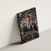 Malcolm X Canvas Wall Art Street Art Style Portrait Quote The Future Belongs to Those Who Prepare Civil Rights Tribute - Wonder Print Shop