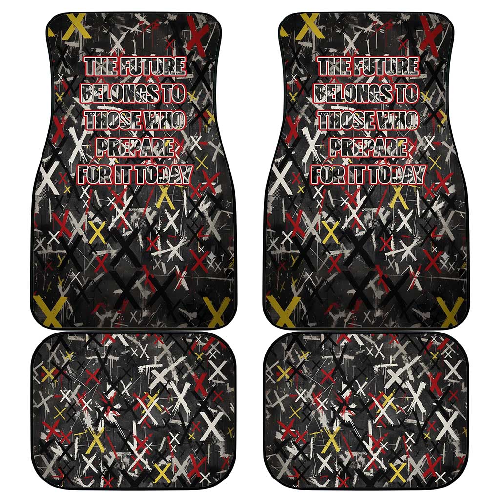 Malcolm X Car Mats Street Art Style Portrait Quote The Future Belongs to Those Who Prepare Civil Rights Tribute - Wonder Print Shop