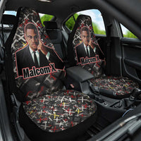 Malcolm X Car Seat Cover Street Art Style Portrait Quote The Future Belongs to Those Who Prepare Civil Rights Tribute - Wonder Print Shop