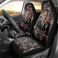Malcolm X Car Seat Cover Street Art Style Portrait Quote The Future Belongs to Those Who Prepare Civil Rights Tribute - Wonder Print Shop