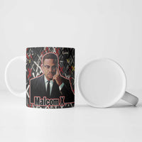Malcolm X Ceramic Mug Street Art Style Portrait Quote The Future Belongs to Those Who Prepare Civil Rights Tribute - Wonder Print Shop