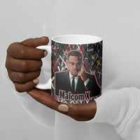 Malcolm X Ceramic Mug Street Art Style Portrait Quote The Future Belongs to Those Who Prepare Civil Rights Tribute - Wonder Print Shop