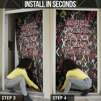 Malcolm X Door Cover Street Art Style Portrait Quote The Future Belongs to Those Who Prepare Civil Rights Tribute - Wonder Print Shop