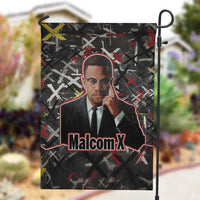 Malcolm X Garden Flag Street Art Style Portrait Quote The Future Belongs to Those Who Prepare Civil Rights Tribute - Wonder Print Shop