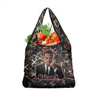 Malcolm X Grocery Bag Street Art Style Portrait Quote The Future Belongs to Those Who Prepare Civil Rights Tribute - Wonder Print Shop