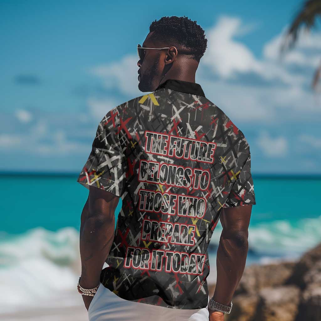 Malcolm X Hawaiian Shirt Street Art Style Portrait Quote The Future Belongs to Those Who Prepare Civil Rights Tribute TS04