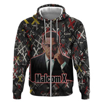Malcolm X Hoodie Street Art Style Portrait Quote The Future Belongs to Those Who Prepare Civil Rights Tribute - Wonder Print Shop