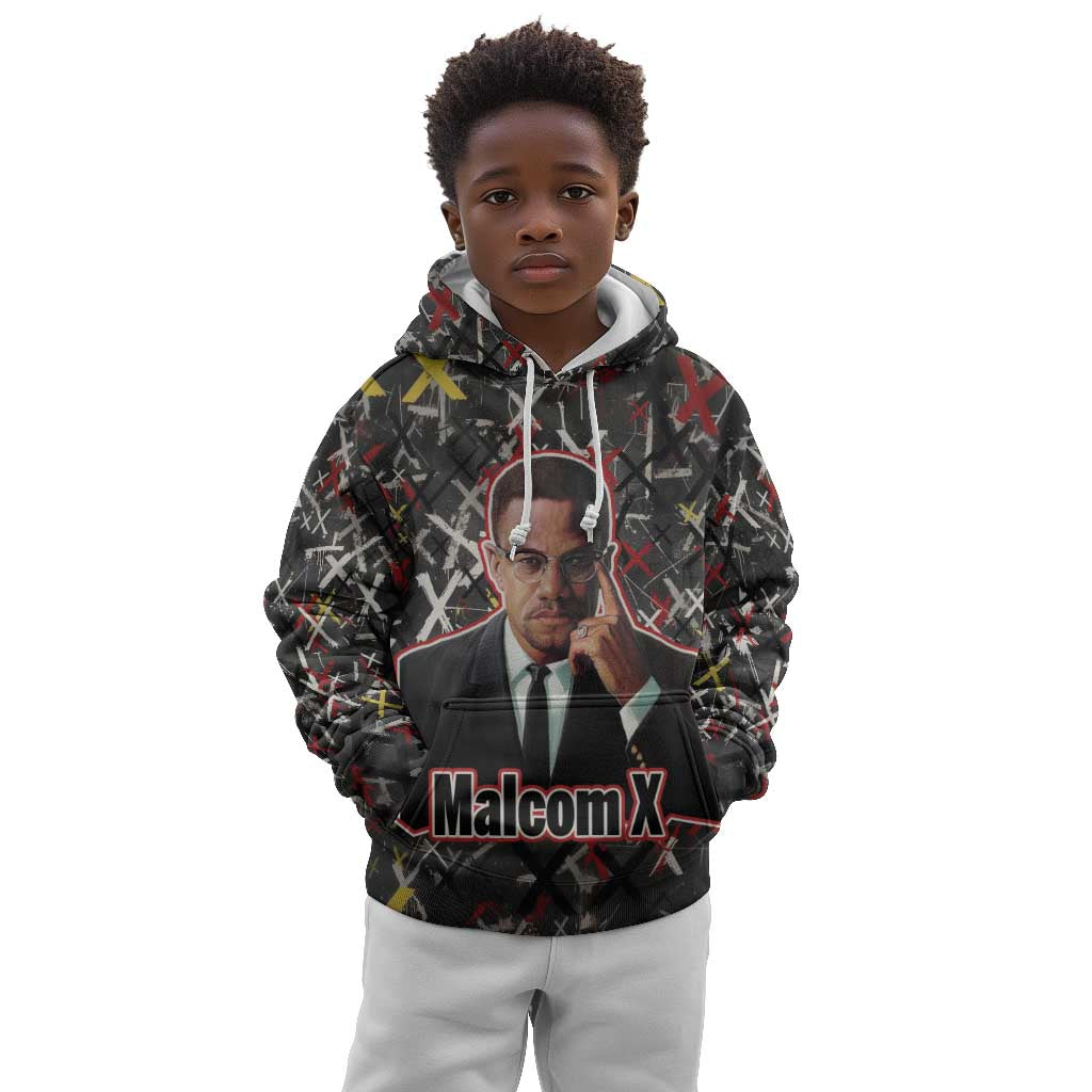 Malcolm X Kid Hoodie Street Art Style Portrait Quote The Future Belongs to Those Who Prepare Civil Rights Tribute - Wonder Print Shop