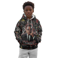 Malcolm X Kid Hoodie Street Art Style Portrait Quote The Future Belongs to Those Who Prepare Civil Rights Tribute - Wonder Print Shop