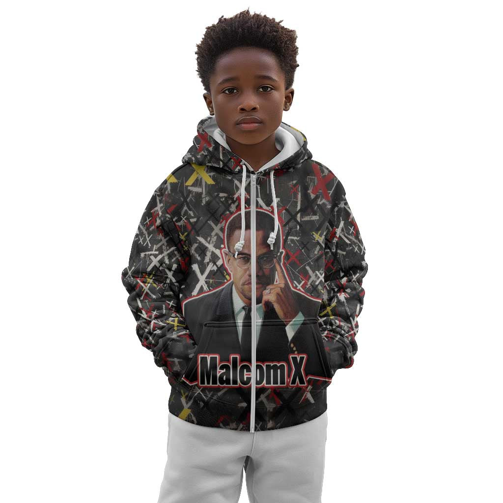 Malcolm X Kid Hoodie Street Art Style Portrait Quote The Future Belongs to Those Who Prepare Civil Rights Tribute - Wonder Print Shop