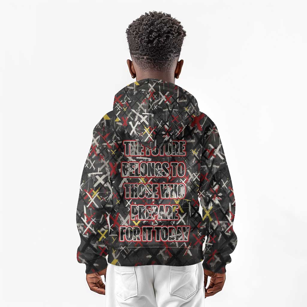 Malcolm X Kid Hoodie Street Art Style Portrait Quote The Future Belongs to Those Who Prepare Civil Rights Tribute - Wonder Print Shop