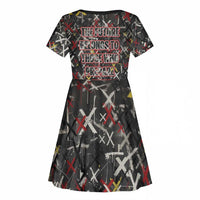 Malcolm X Kid Short Sleeve Dress Street Art Style Portrait Quote The Future Belongs to Those Who Prepare Civil Rights Tribute TS04