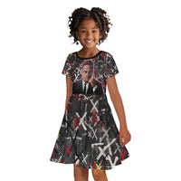 Malcolm X Kid Short Sleeve Dress Street Art Style Portrait Quote The Future Belongs to Those Who Prepare Civil Rights Tribute TS04
