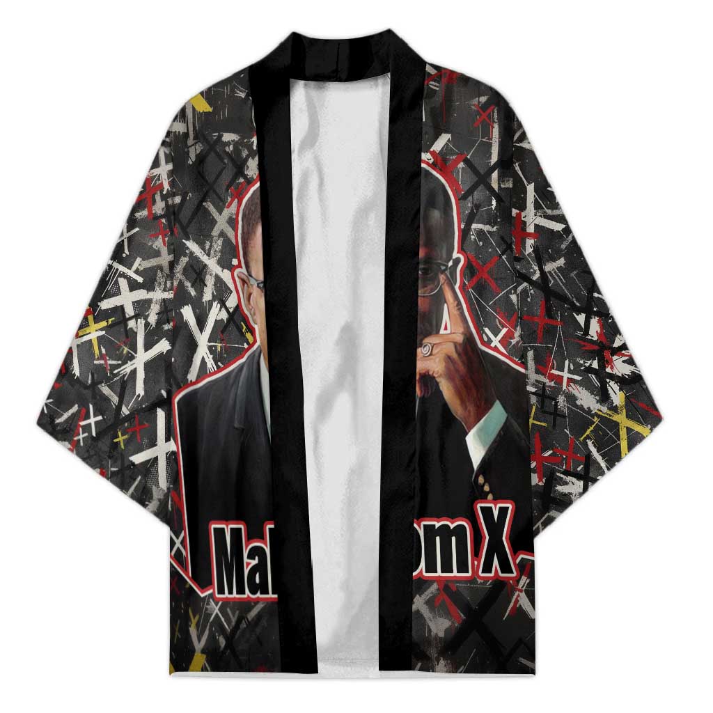 Malcolm X Kimono Street Art Style Portrait Quote The Future Belongs to Those Who Prepare Civil Rights Tribute - Wonder Print Shop