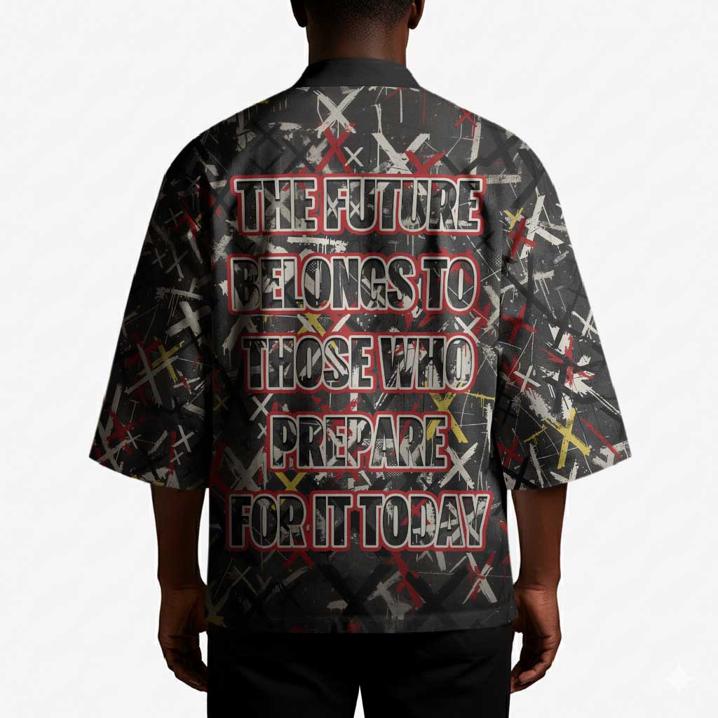 Malcolm X Kimono Street Art Style Portrait Quote The Future Belongs to Those Who Prepare Civil Rights Tribute - Wonder Print Shop
