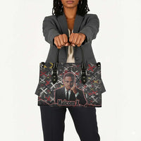 Malcolm X Leather Bag Street Art Style Portrait Quote The Future Belongs to Those Who Prepare Civil Rights Tribute - Wonder Print Shop