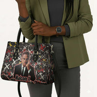 Malcolm X Leather Bag Street Art Style Portrait Quote The Future Belongs to Those Who Prepare Civil Rights Tribute - Wonder Print Shop