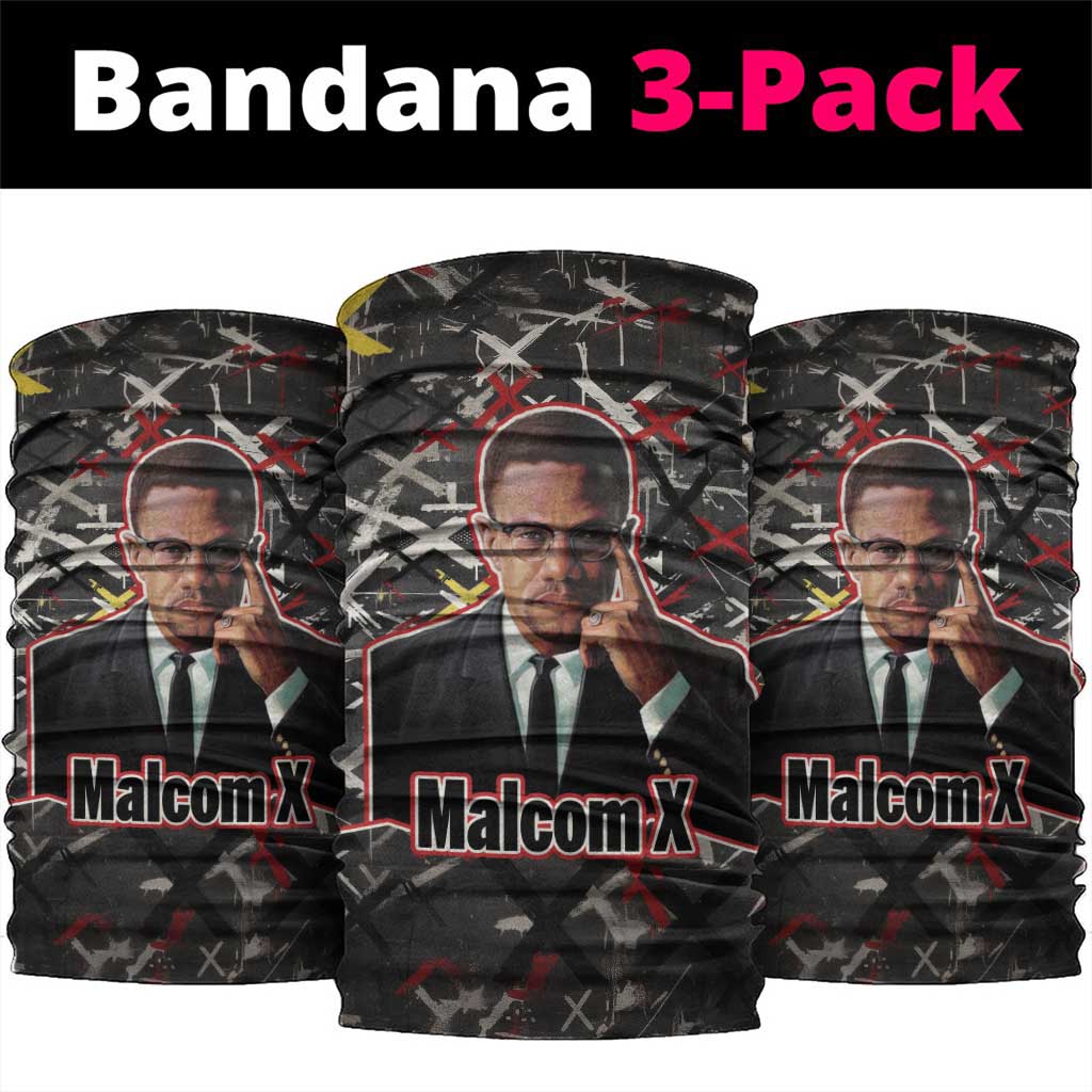 Malcolm X Neck Gaiter Street Art Style Portrait Quote The Future Belongs to Those Who Prepare Civil Rights Tribute - Wonder Print Shop