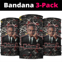 Malcolm X Neck Gaiter Street Art Style Portrait Quote The Future Belongs to Those Who Prepare Civil Rights Tribute - Wonder Print Shop