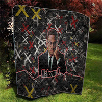 Malcolm X Quilt Street Art Style Portrait Quote The Future Belongs to Those Who Prepare Civil Rights Tribute - Wonder Print Shop