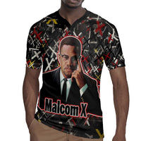 Malcolm X Rugby Jersey Street Art Style Portrait Quote The Future Belongs to Those Who Prepare Civil Rights Tribute TS04