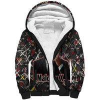Malcolm X Sherpa Hoodie Street Art Style Portrait Quote The Future Belongs to Those Who Prepare Civil Rights Tribute - Wonder Print Shop