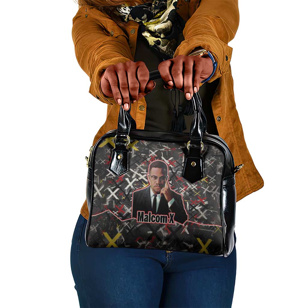 Malcolm X Shoulder Handbag Street Art Style Portrait Quote The Future Belongs to Those Who Prepare Civil Rights Tribute - Wonder Print Shop